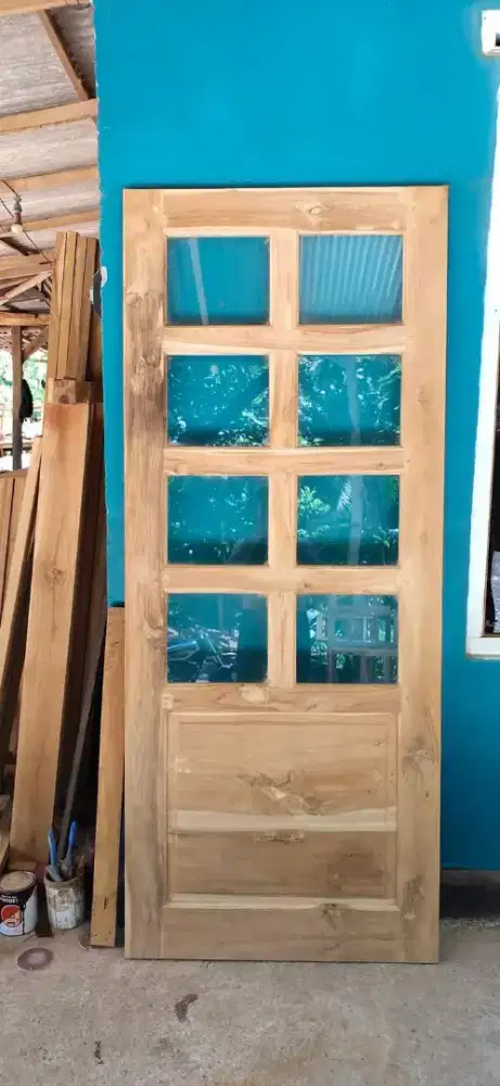 Jual daun pintu bahan kayu mahoni dan jati