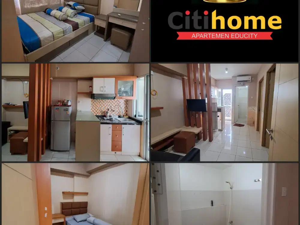 Menyewakan apartemen educity 2br bulanan bycitihome