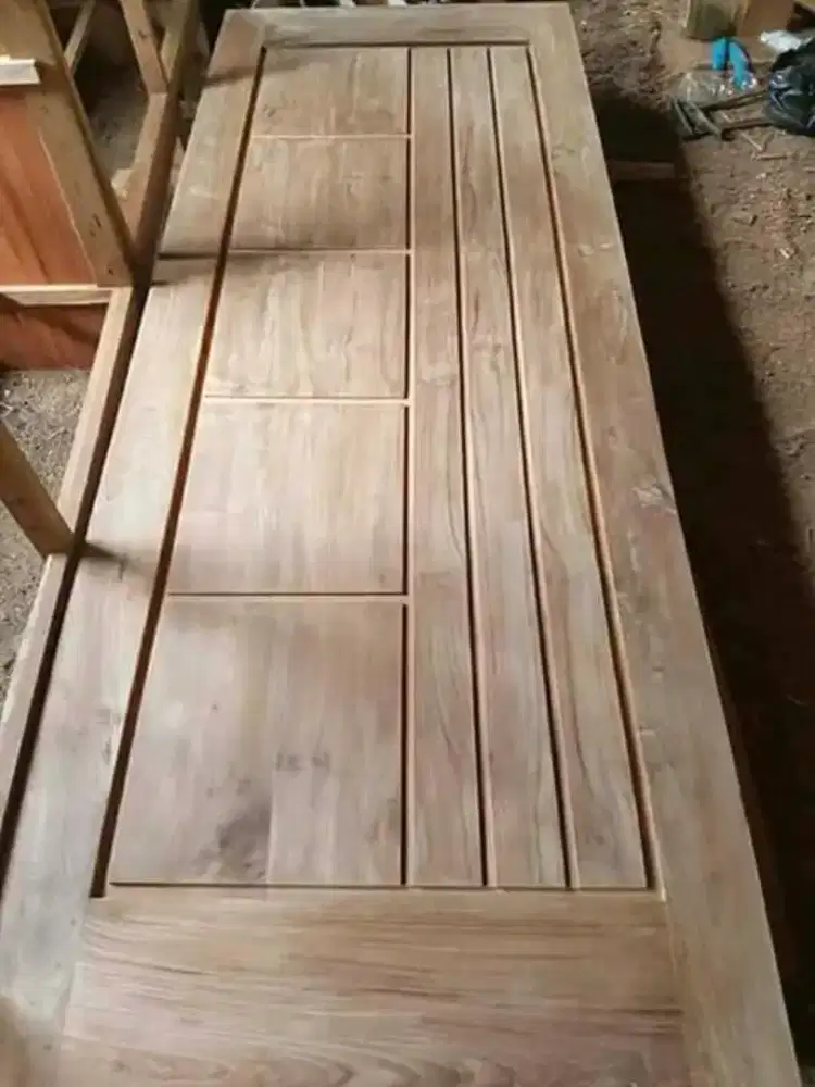 Jual daun pintu bahan kayu mahoni dan jati
