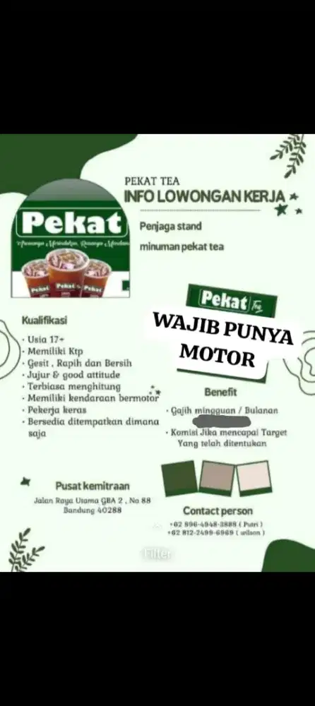 Jaga stand es teh pekat tea