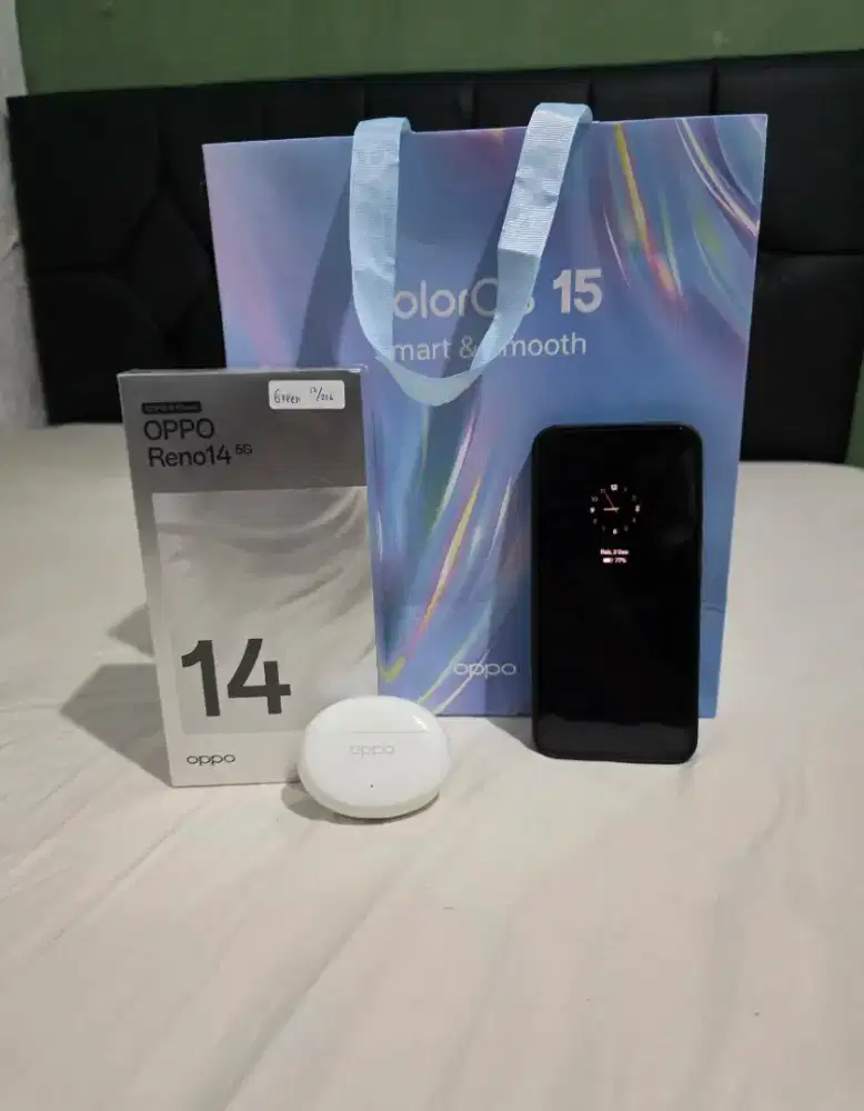 Oppo Reno 14 5G 12/256 Hijau Garansi On hingga 2026