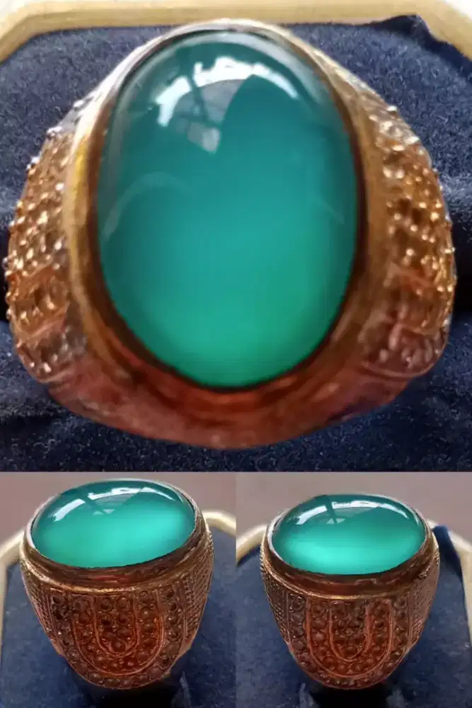 Batu Bacan kristal giwang metalik