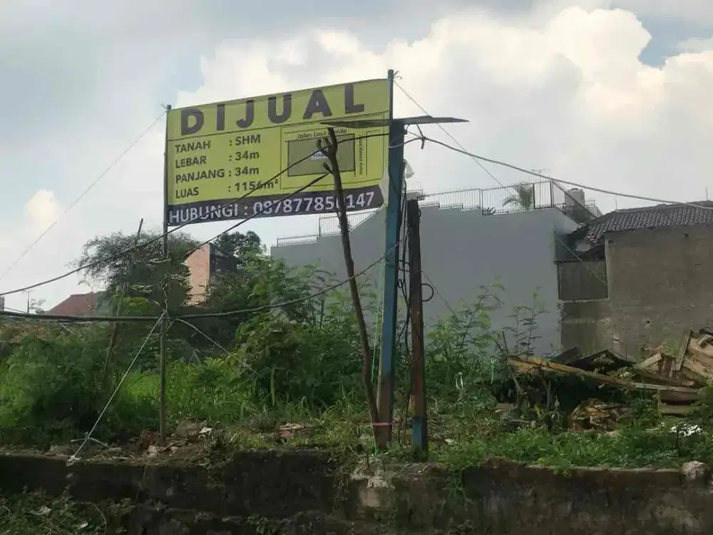 Dijuak Tanah strategis 1156 M di duren sawit pondok bambu jakarta timur