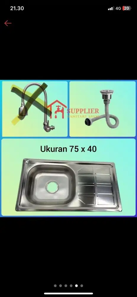 Dijual murah bak cuci piring stenleis masih baru!!!