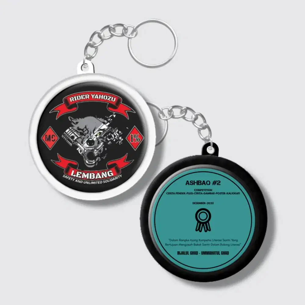 Gantungan kunci sudah bisa costum sesuka hati kalian 2 sisi bisa cod !