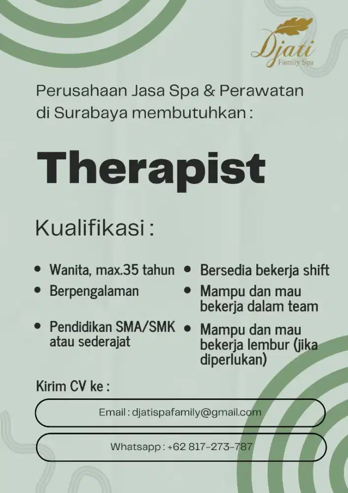 Body Spa Therapist