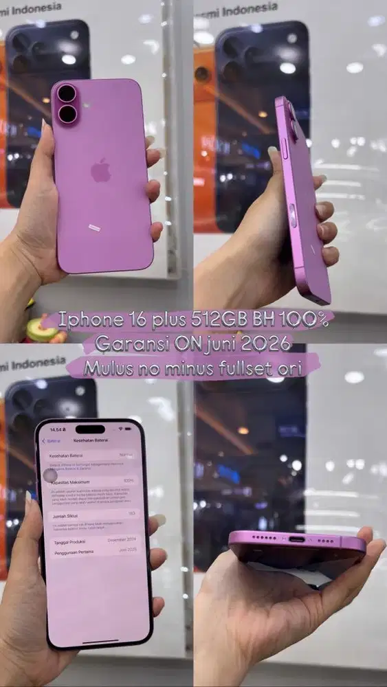 Iphone 16 plus 512Gb ex ibox pink