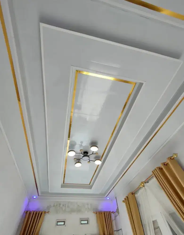 Plafon pvc terpasang bebas motif dan model