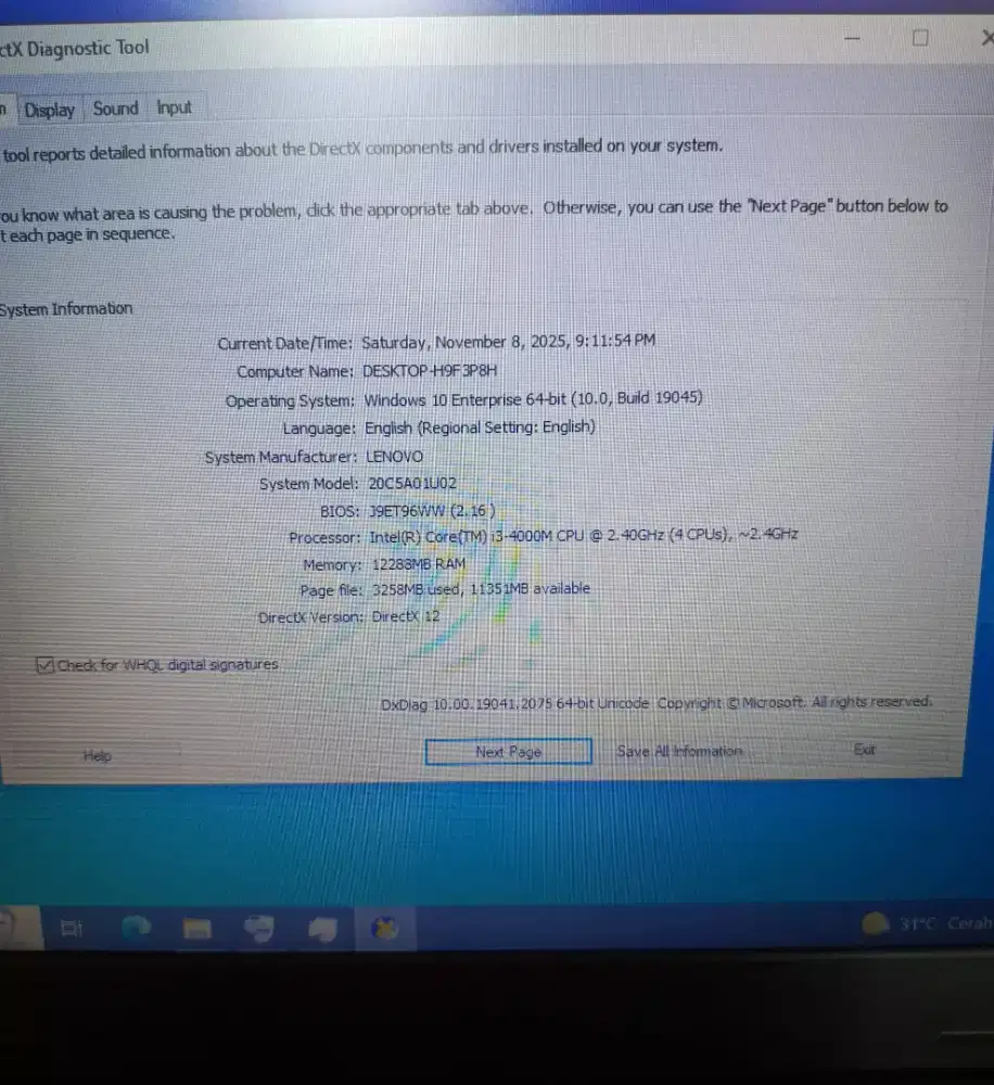 Laptop Lenovo thinkpad gress
