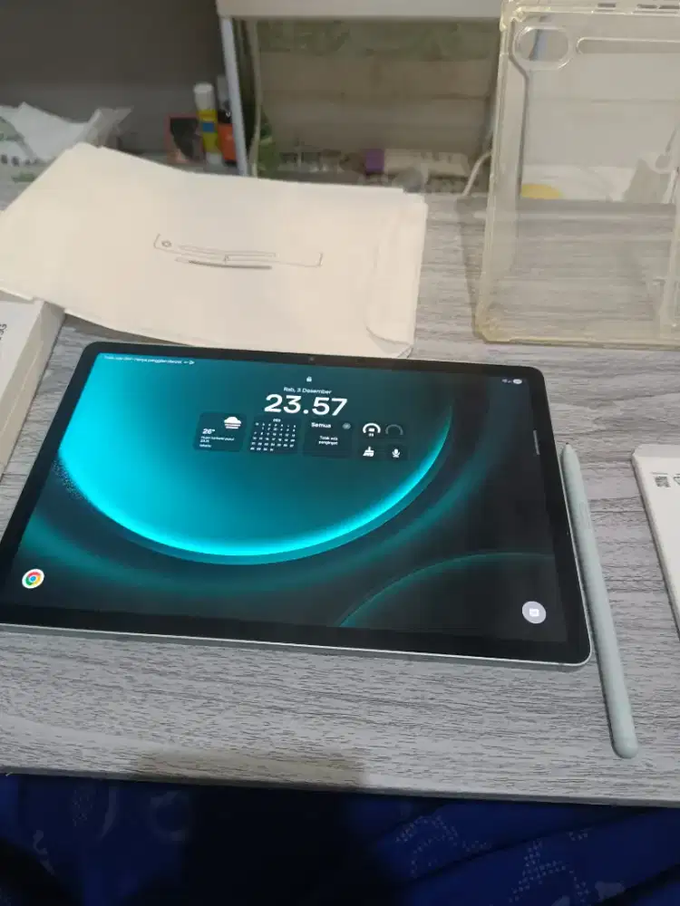 Samsung tab s9 fe 5g mulus no minus fullset+bonus