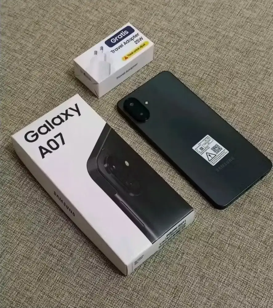 Samsung A07 4/64 Resmi SEIN Black
Baru 1 Mingguan Include Charger Ori