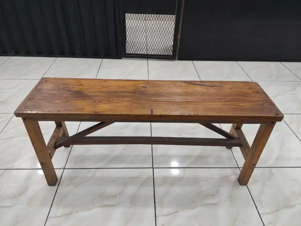 BANGKU KURSI KAYU PANJANG 1 METER