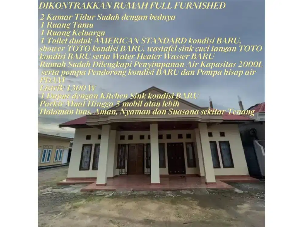 DIKONTRAKKAN RUMAH FULL FURNISHED 2025 PUSAT KOTA BUKITTINGGI ALAMAT B