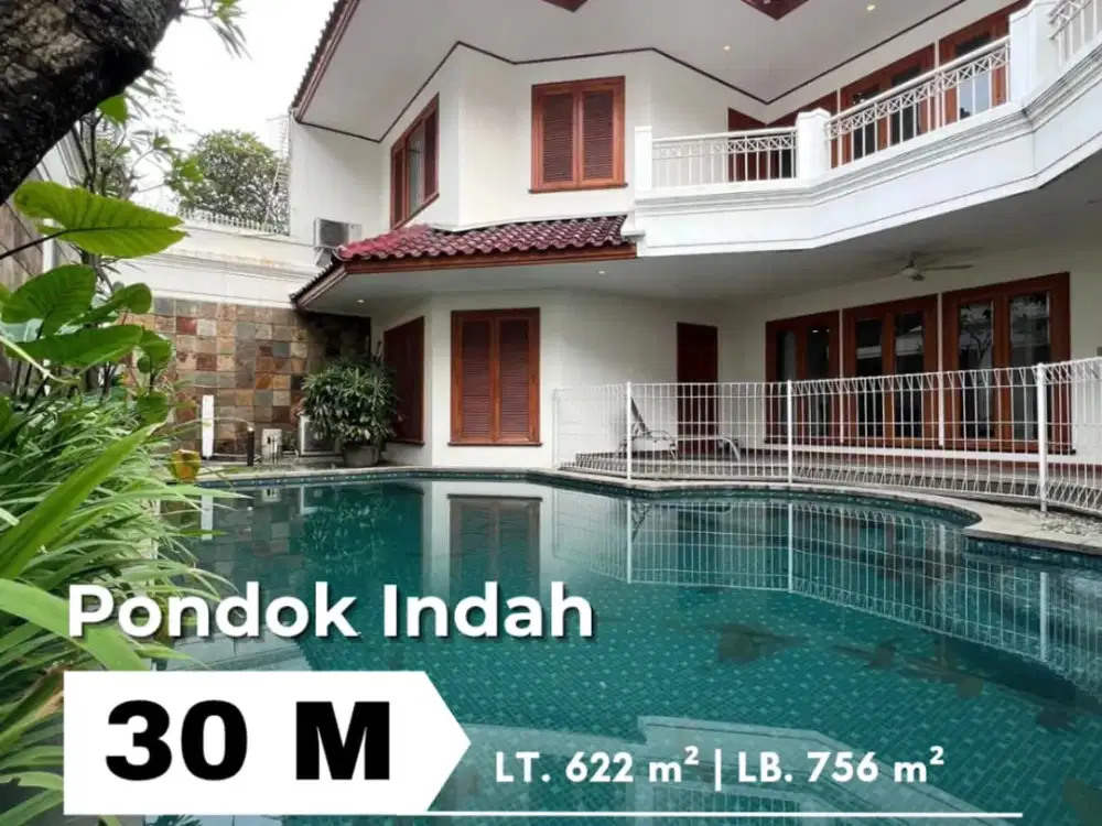 Jual Rumah Pondok Indah Jakarta Selatan 2 Lantai 4+1 BR