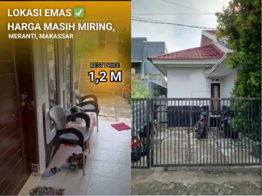 4 KT DI ATAS LT 140M²! Rumah Meranti SHM, Jual Cepat RP 1.2 M!