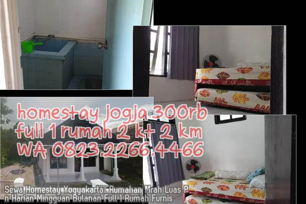 Sewa Homestay Yogyakarta  Rumahan Mrah Luas Pn Harian Mingguan Bulanan