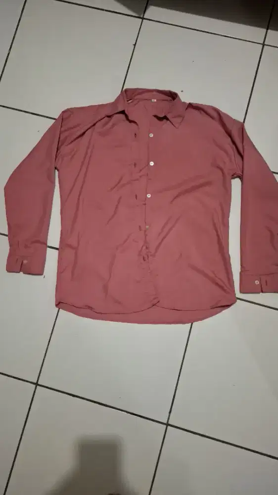kemeja soft pink