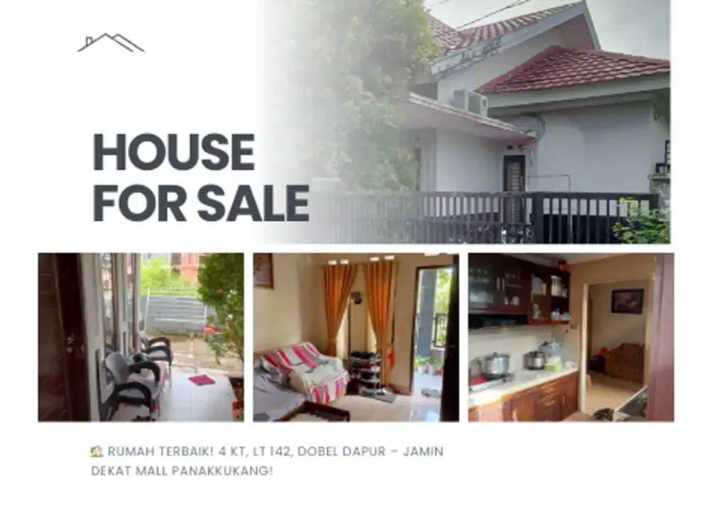 RARE ITEM! RUMAH 4 KT + DAPUR BERSIH/KOTOR! SHM MERANTI 1.2 M