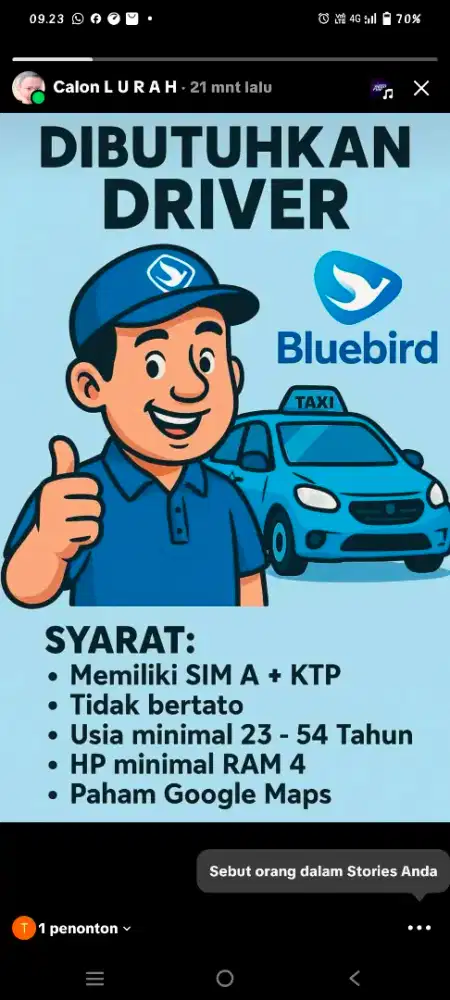 Lowongan supir taxi bandara
