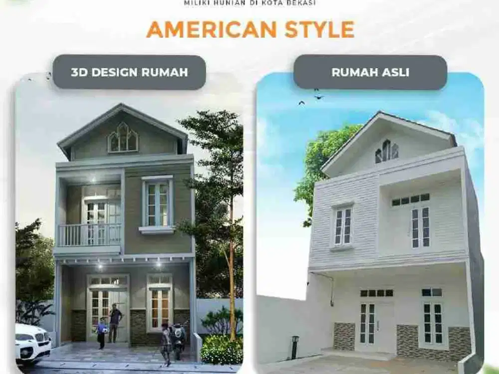 Rumah baru 2 lantai bisa KPR dekat tol cluster jatimakmur pondok gede bekasi ahzav