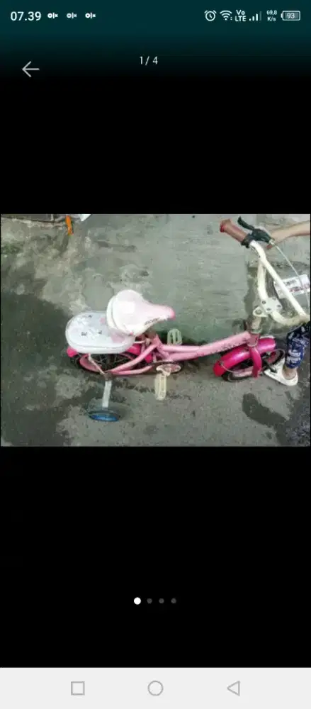 Sepeda 12 inch anak perempuan 2 tahun - 5 tahun