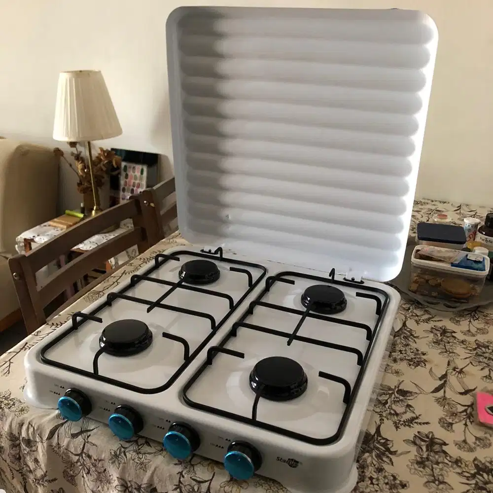 Kompor 4 Tungku White enamel