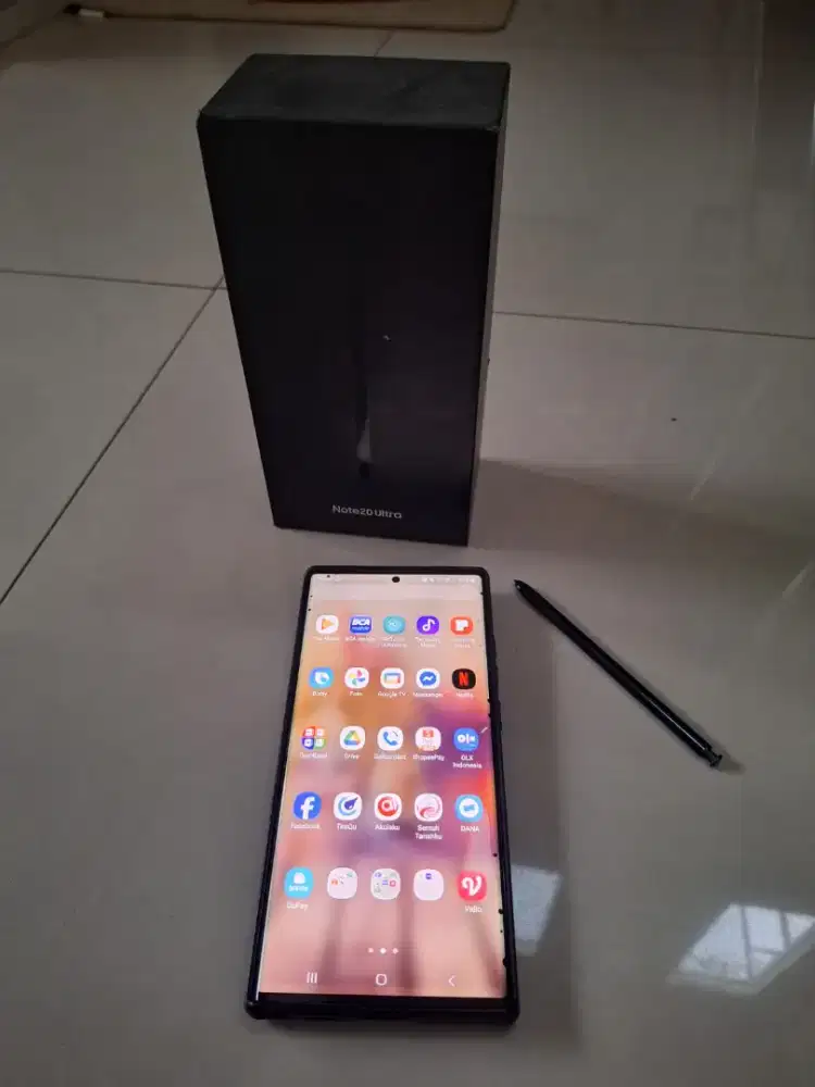 Jual Samsung Note 20 Ultra, ram 8/256 gb, Sein, komplit