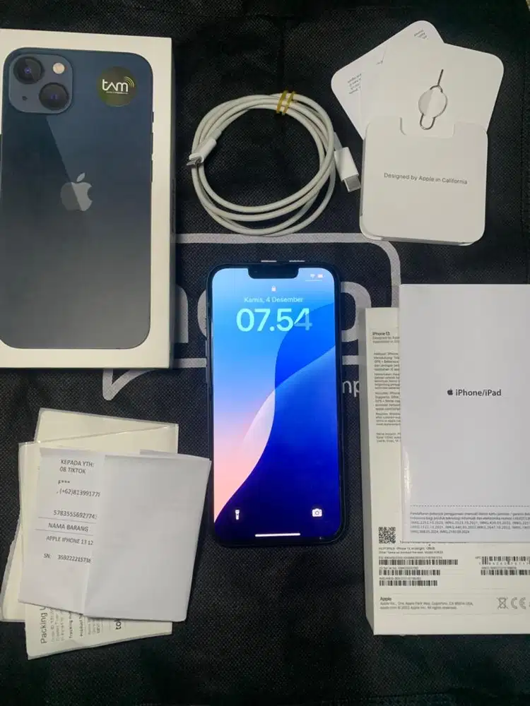 iphone 13 128gb midnight resmi ibox like new bh 100