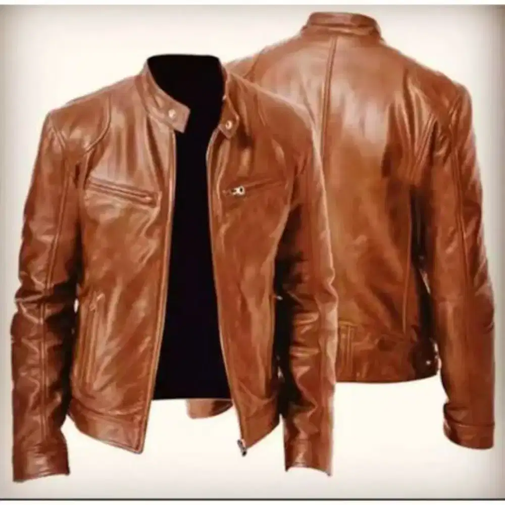 Jaket Kulit Coklat Pria - Original & Berkualitas