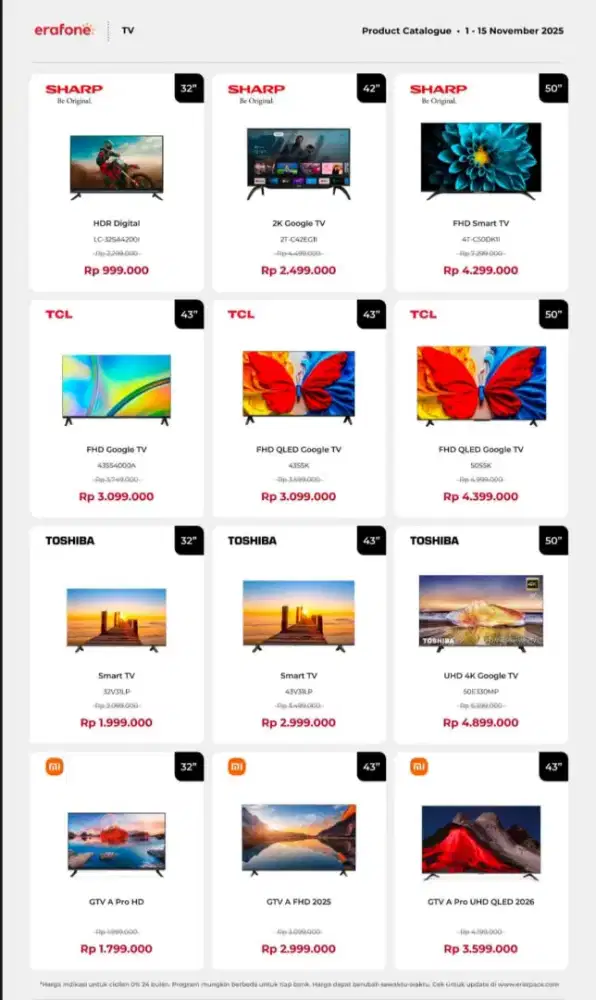 CASH & KREDIT TV BERBAGAI MERK