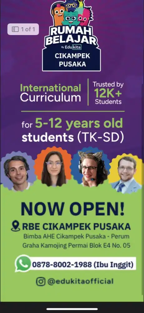 Sekarang buka bimbel buka lagi impian