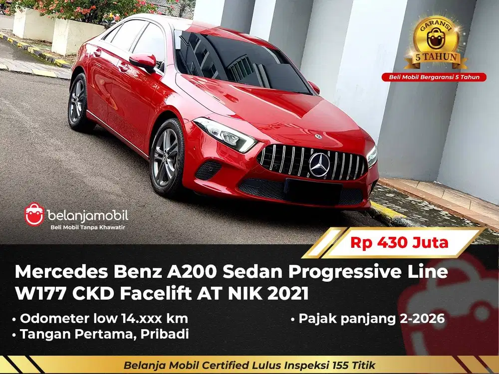 [ GARANSI 5TH ] Mercedes Benz Mercy A200 A 200 Progressive 2021/2022