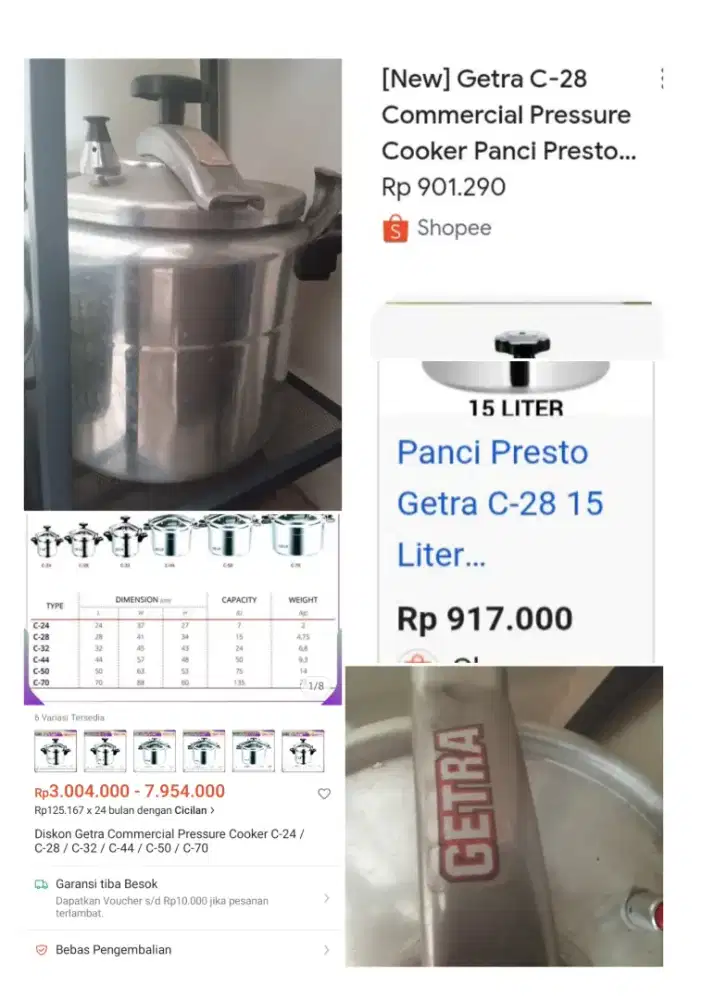 Panci presto cooker getra