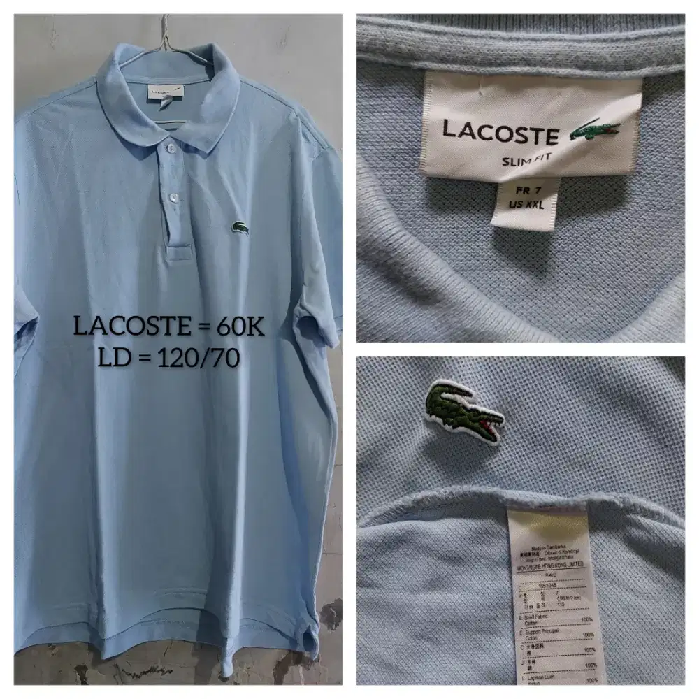 KAOS LACOSTE,TOMMY,YONEX,ADIDAS,UNIQLO