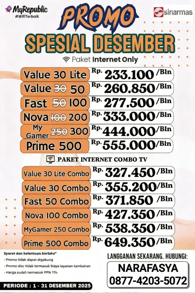 Promo Internet & Combo TV