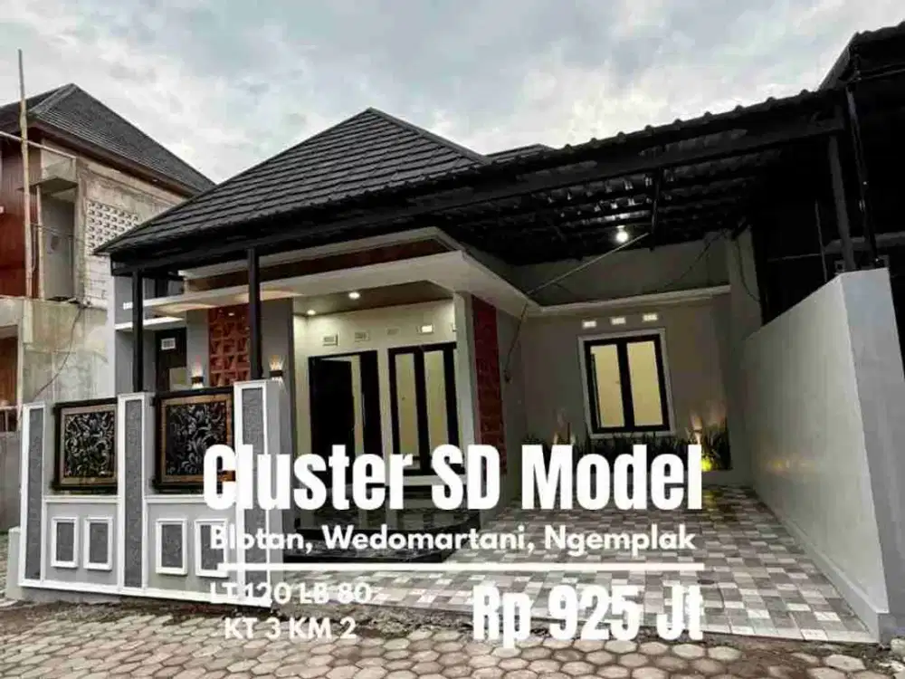 rumah baru cluster dekat SD Model wedomartani