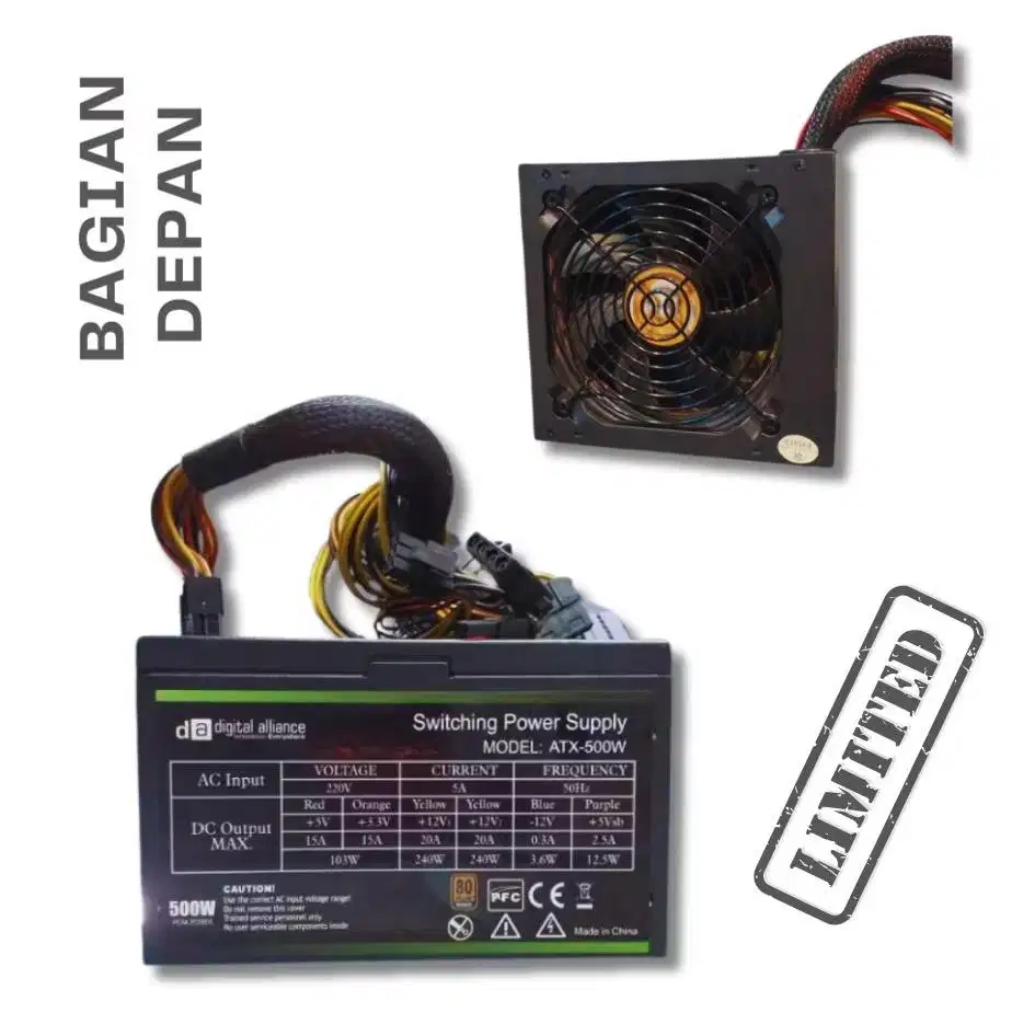 Power supply unit (PSU) digital alliance 500w bekas