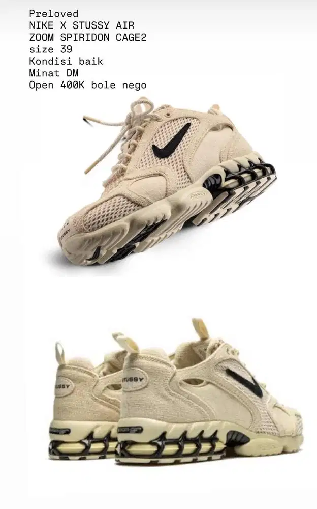 Sepatu nike x stussy air zoom second