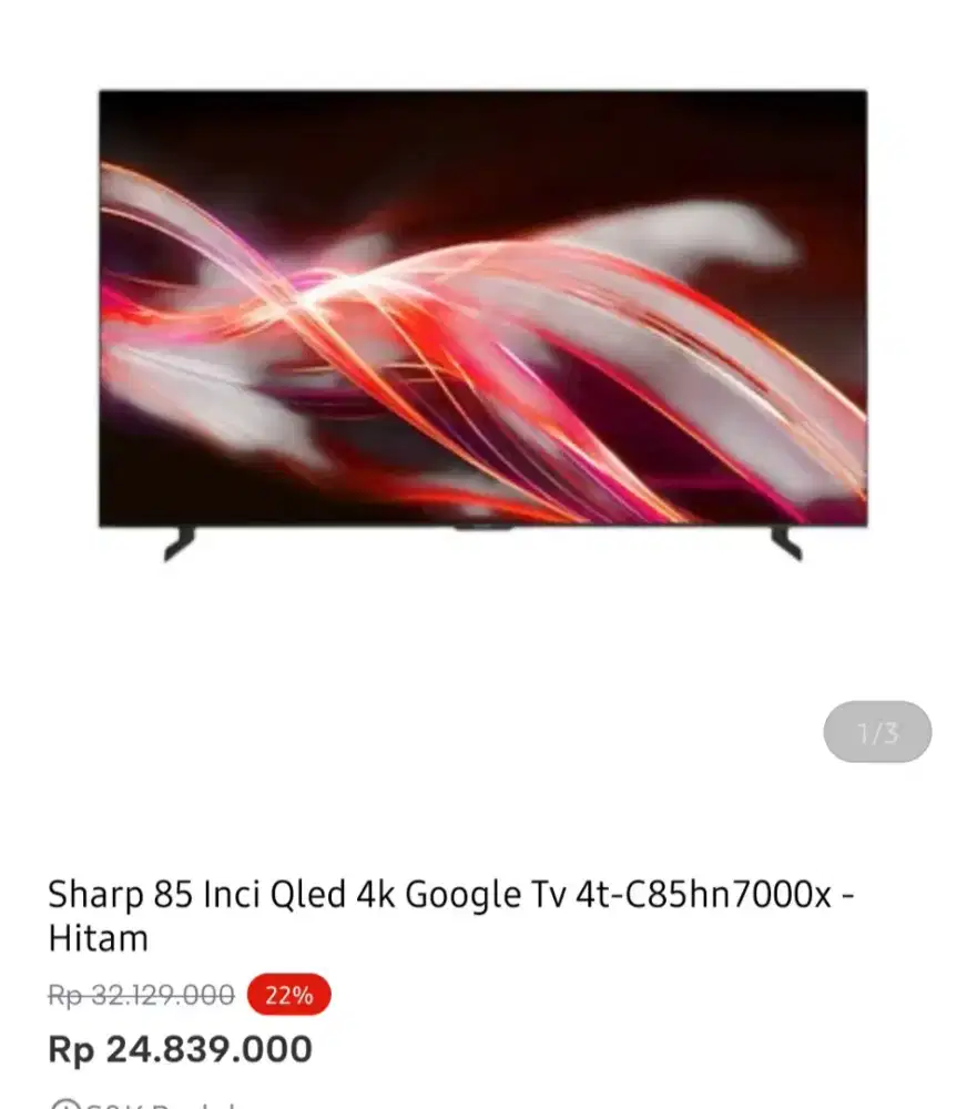 SHARP GOOGLE TV 4K 85 INCI