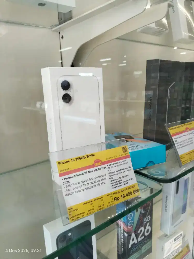 Iphone 16 128 GB, Cicilan tanpa DP, bunga 0%, Syarat Cukup KTP