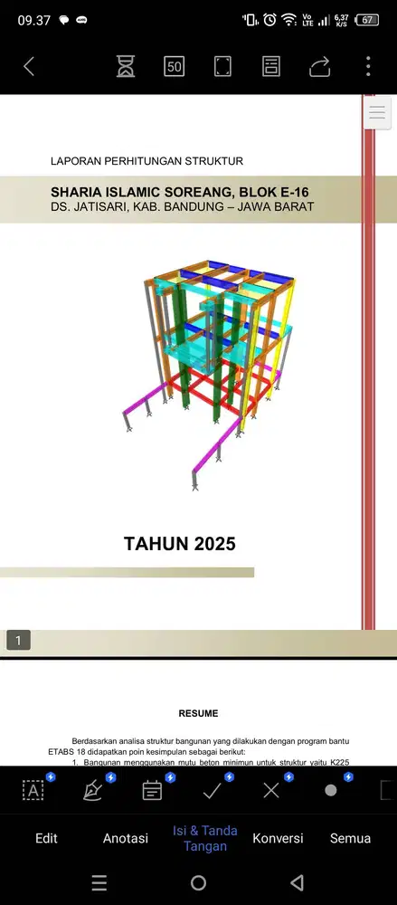 Analisis Struktur dan DED