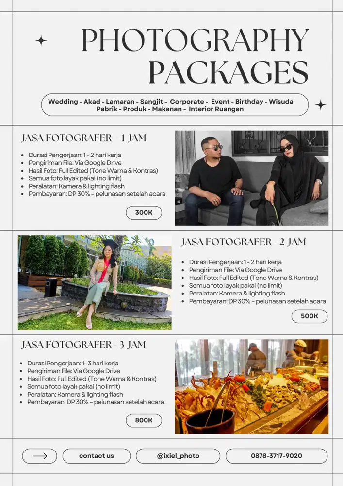 Jasa Fotografer – Semua Jenis Acara & Kebutuhan Foto