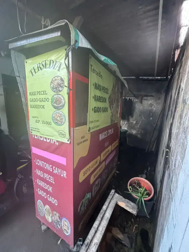 Jual gerobak jualan (gorengan, pecel, nasi uduk, nasi kuning dll