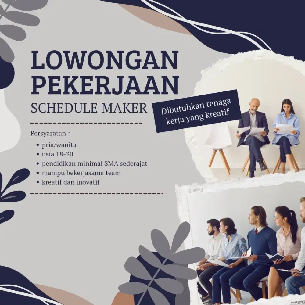 Di buka lowongan pekerjaan.