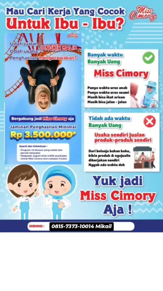 Info lowongan pekerjaan Miss Cimory