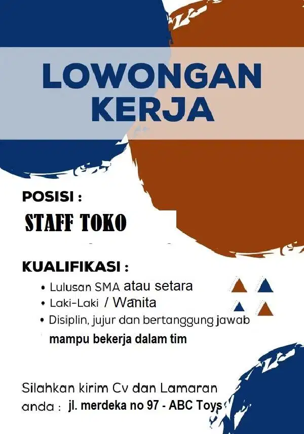 Staff toko dan staff online