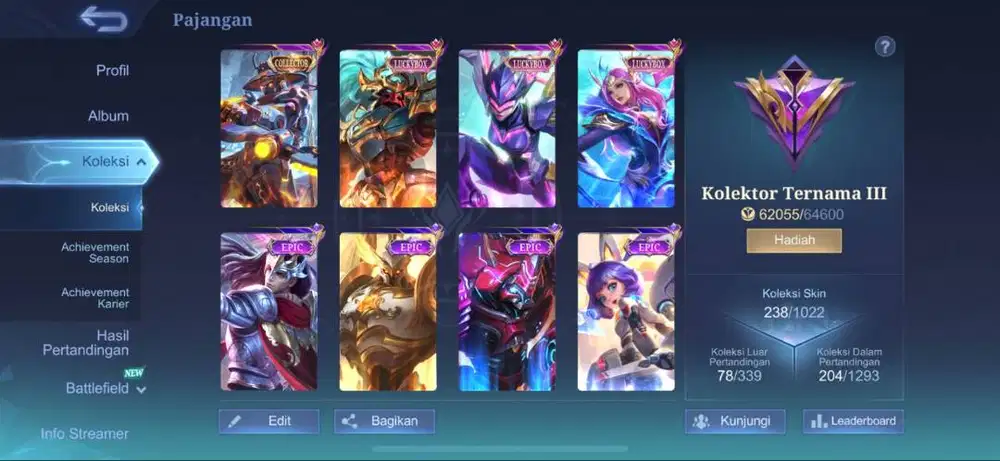 Jual akun mlbb murah