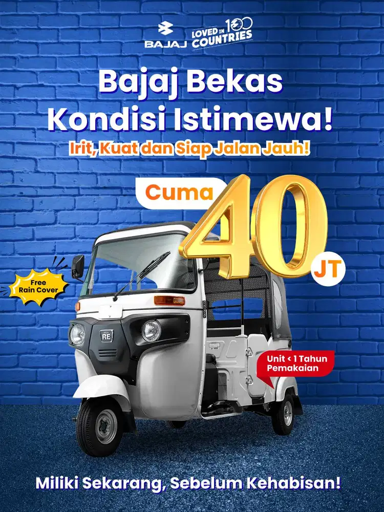 Jual Bajaj RE Tahun 2024 (Resmi)