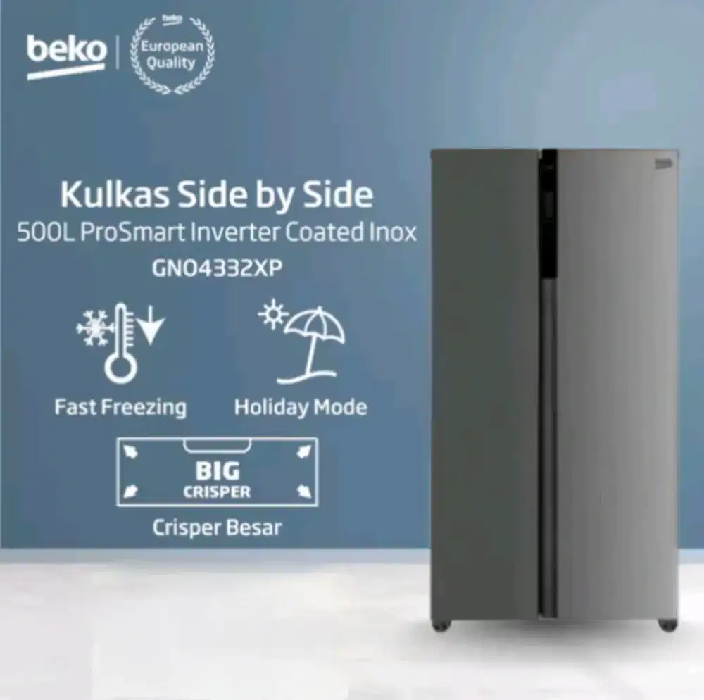 KULKAS 2 PINTU BEKO SIDE BY SIDE GNO4332XP