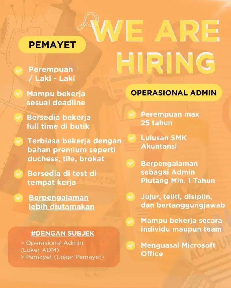 DIBUTUHKAN SEGERA !!!